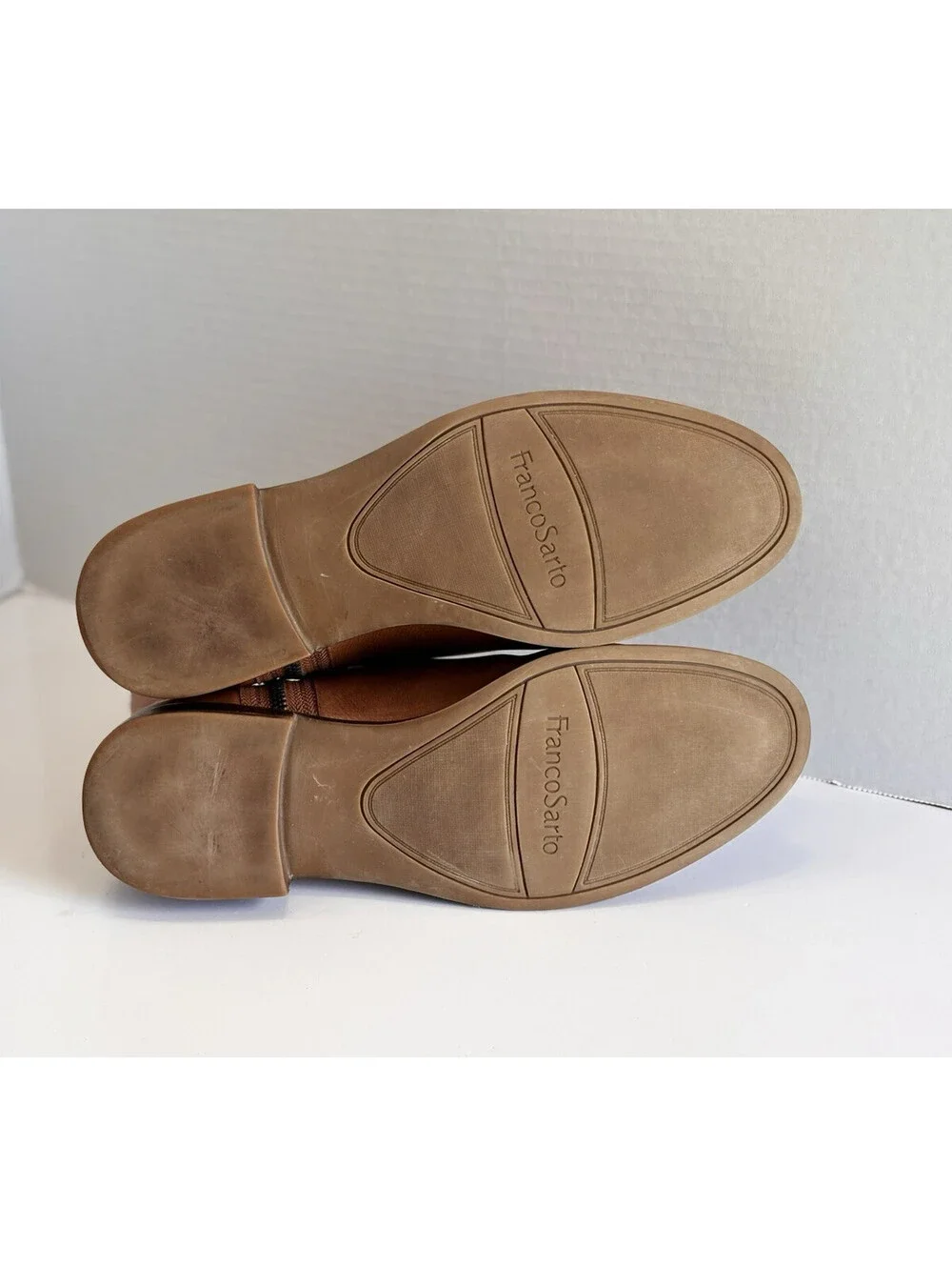 Franco Sarto Halford Womens Brown Leather Comfort Casual Ankle Booties Size 9.5M